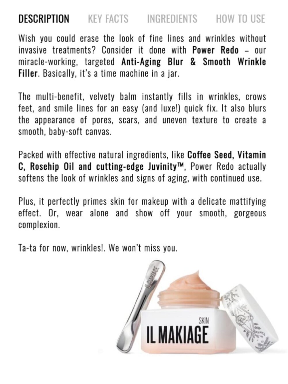 IL MAKIAGE Power Redo Wrinkle Fix 20ml + Kabuki Brush - Picture 4 of 10